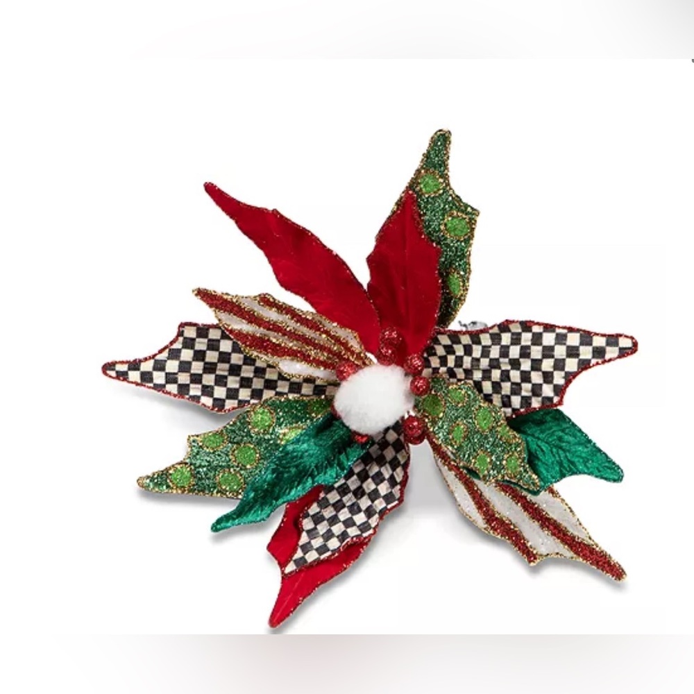 BRAND NEW Mackenzie-Childs Nostalgia Poinsettia with tags